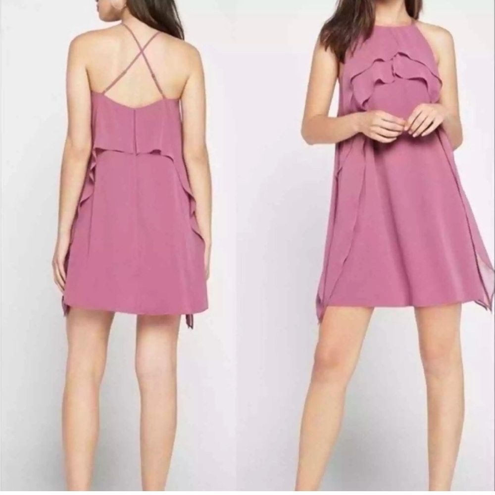 BCBGeneration Pink Ruffle Dress